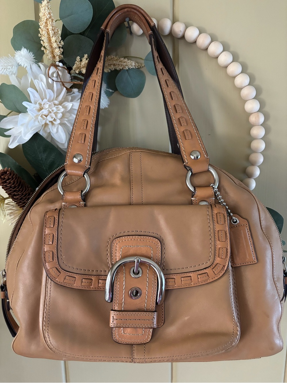 Coach Soho Courtney Buckle Domed Leather Shoulder Bag